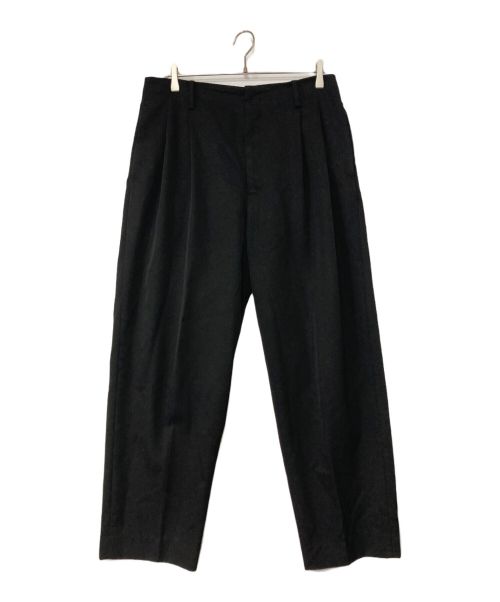 stein（シュタイン）stein (シュタイン) BELTLESS WIDE TROUSERS ブラック サイズ:Lの古着・服飾アイテム