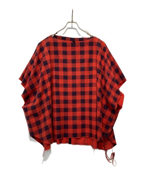 TAKAHIROMIYASHITA TheSoloIst.（タカヒロミヤシタ ザソロイスト）TAKAHIROMIYASHITA TheSoloIst. (タカヒロミヤシタ ザソロイスト) poncho shirt レッド サイズ:44の古着・服飾アイテム