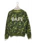 BAPE BY A BATHING APE（ベイプバイアベイシングエイプ）の古着「カモ柄スウェット」｜グリーン