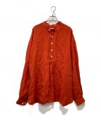 AMBERGLEAMアンバーグリーム）の古着「TYROLEAN LINEN SHIRT」｜オレンジ