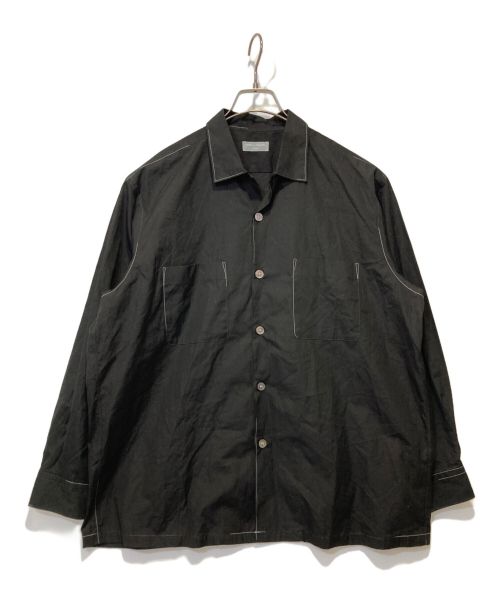 COMME des GARCONS HOMME（コムデギャルソン オム）COMME des GARCONS HOMME (コムデギャルソン オム) ステッチオープンカラーシャツ ブラック サイズ:表記無しの古着・服飾アイテム