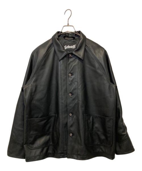 Schott（ショット）Schott (ショット) JOURNAL STANDARD (ジャーナルスタンダード) 別注レザーカバーオール ブラック サイズ:Lの古着・服飾アイテム