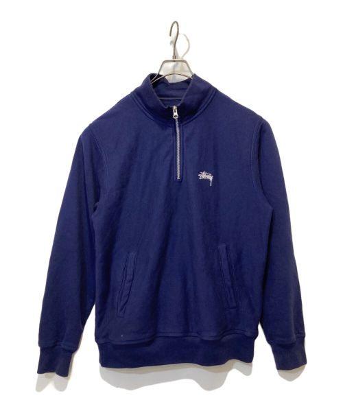 stussy（ステューシー）stussy (ステューシー) ハーフジップスウェット ネイビー サイズ:Sの古着・服飾アイテム