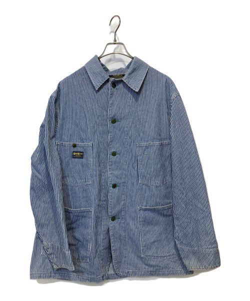 OSH KOSH（オシュコシュ）OSH KOSH (オシュコシュ) ヒッコリーカバーオール ブルー サイズ:42Rの古着・服飾アイテム