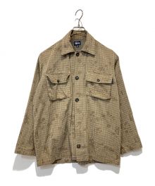 stussy（ステューシー）の古着「ナイトカモフラミリタリーシャツ」｜ブラウン