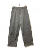 Graphpaperグラフペーパー）の古着「Colorfast Denim Two Tuck Pants」｜グレー