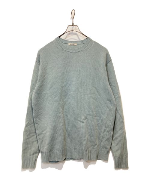 AURALEE（オーラリー）AURALEE (オーラリー) WASHED FRENCH MERINO KNIT P/O スカイブルー サイズ:5の古着・服飾アイテム