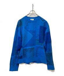 KENZO（ケンゾー）の古着「バンダナ クルーネック スウェット シャツ」｜ブルー