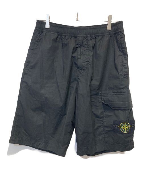 STONE ISLAND（ストーンアイランド）STONE ISLAND (ストーンアイランド) PARACADUTE CARGO SHORTS ブラック サイズ:30の古着・服飾アイテム