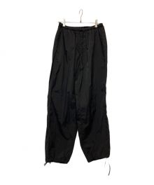 ATON（エイトン）の古着「HAND DYED NYLON OVER PANTS」｜ブラック