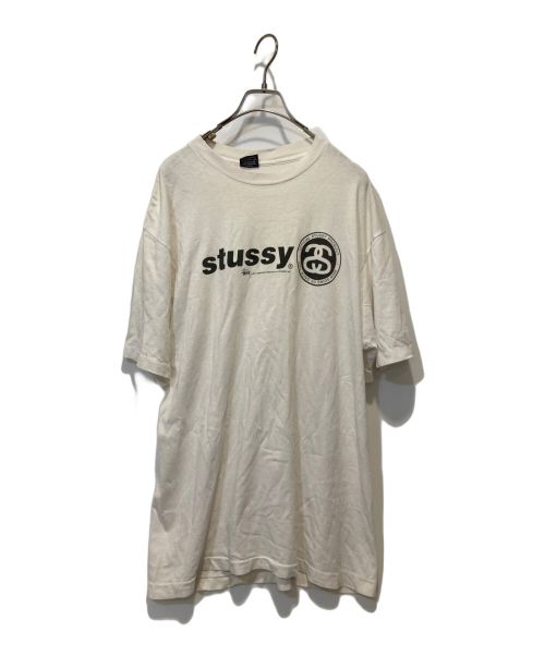 OLD STUSSY（オールドステューシー）old stussy (オールドステューシー) プリントTシャツ ホワイト サイズ:Lの古着・服飾アイテム