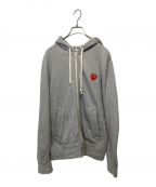 PLAY COMME des GARCONSプレイ コムデギャルソン）の古着「ZIP HOODED SWEATSHIRT」｜グレー