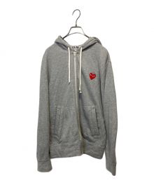 PLAY COMME des GARCONS（プレイ コムデギャルソン）の古着「ZIP HOODED SWEATSHIRT」｜グレー