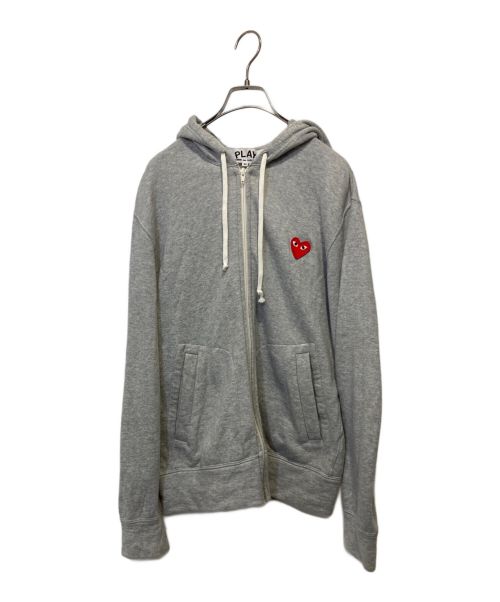 PLAY COMME des GARCONS（プレイ コムデギャルソン）PLAY COMME des GARCONS (プレイ コムデギャルソン) ZIP HOODED SWEATSHIRT グレー サイズ:Ⅿの古着・服飾アイテム