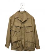 BLURHMSブラームス）の古着「Cotton Linen Combat Tropical Jacket」｜ベージュ