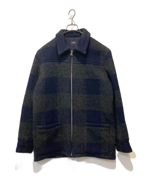 A.P.C.（アーペーセー）A.P.C. (アーペーセー) ウールジップアップジャケット ネイビー サイズ:Ⅿの古着・服飾アイテム