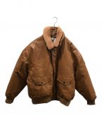 EVISENエビセン）の古着「2-WAY COLLAR LEATHER DOWN JACKET」｜ブラウン