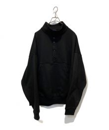 EVISEN（エビセン）の古着「SNAP BUTTON STAND SWEAT TOP」｜ブラック