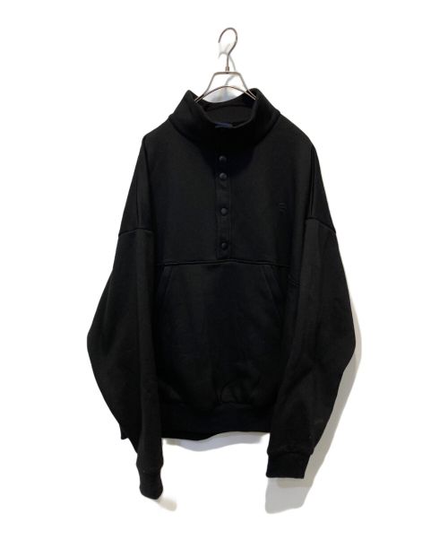 EVISEN（エビセン）EVISEN (エビセン) SNAP BUTTON STAND SWEAT TOP ブラック サイズ:XLの古着・服飾アイテム