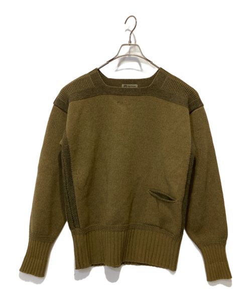 NIGEL CABOURN（ナイジェルケーボン）NIGEL CABOURN (ナイジェルケーボン) レッドクロス モディファイド ウール ニット プルオーバー カーキ サイズ:50の古着・服飾アイテム