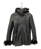 incarnationインカーネーション）の古着「SHEEP SHEARLING MOUTON HOODED BLOUSON」｜ブラック