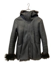 incarnation（インカーネーション）の古着「SHEEP SHEARLING MOUTON HOODED BLOUSON」｜ブラック