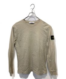 STONE ISLAND（ストーンアイランド）の古着「ヘビーウェイトコットンクルーネック長袖Tシャツ」｜ベージュ