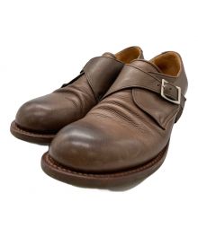 MR.OLIVE（ミスターオリーブ）の古着「WATER PROOF SHIRINK LEATHER -MONK STRAP SHOES」｜ブラウン