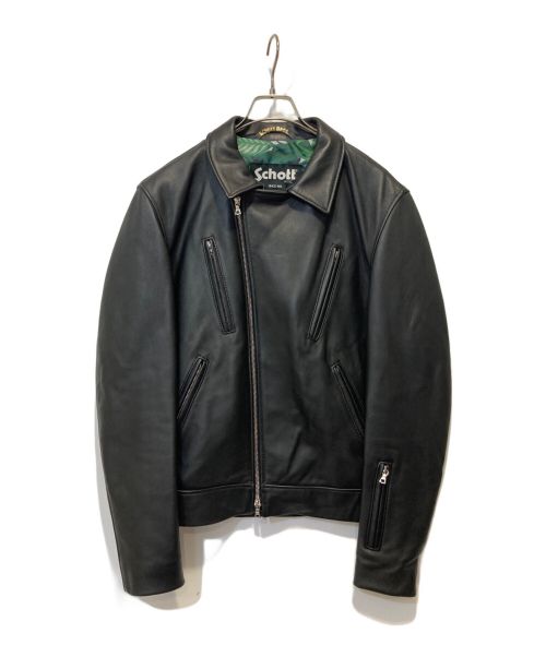 Schott（ショット）Schott (ショット) SOPH. (ソフネット) ラムレザーダブルライダースジャケット ブラック サイズ:40の古着・服飾アイテム