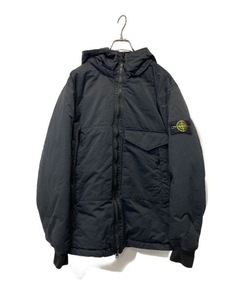 STONE ISLAND（ストーンアイランド）STONE ISLAND (ストーンアイランド) OPAQUE NYLON TWILL DOWN ブラック サイズ:Ｌの古着・服飾アイテム