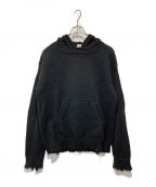 Saint Laurent Parisサンローランパリ）の古着「Distressed Hoodie」｜ブラック