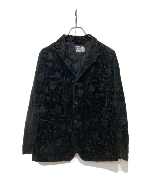 Engineered Garments（エンジニアド ガーメンツ）Engineered Garments (エンジニアド ガーメンツ) ベロア花柄3ピースセットアップ ブラック サイズ:Sの古着・服飾アイテム