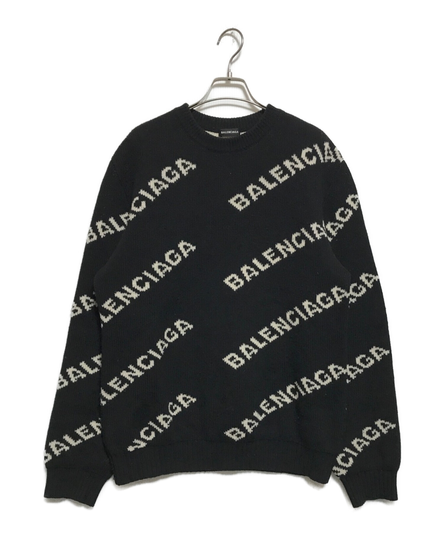 BALENCIAGA ロゴジャガードオーバーニット M