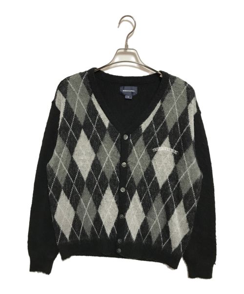 thisisneverthat（ディスイズネバーザット）thisisneverthat (ディスイズネバーザット) ARGYLE CARDIGAN ブラック×グレー サイズ:Mの古着・服飾アイテム