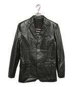 Jean Paul Gaultier hommeジャンポールゴルチェオム）の古着「レザーテーラードジャケット」｜ブラック