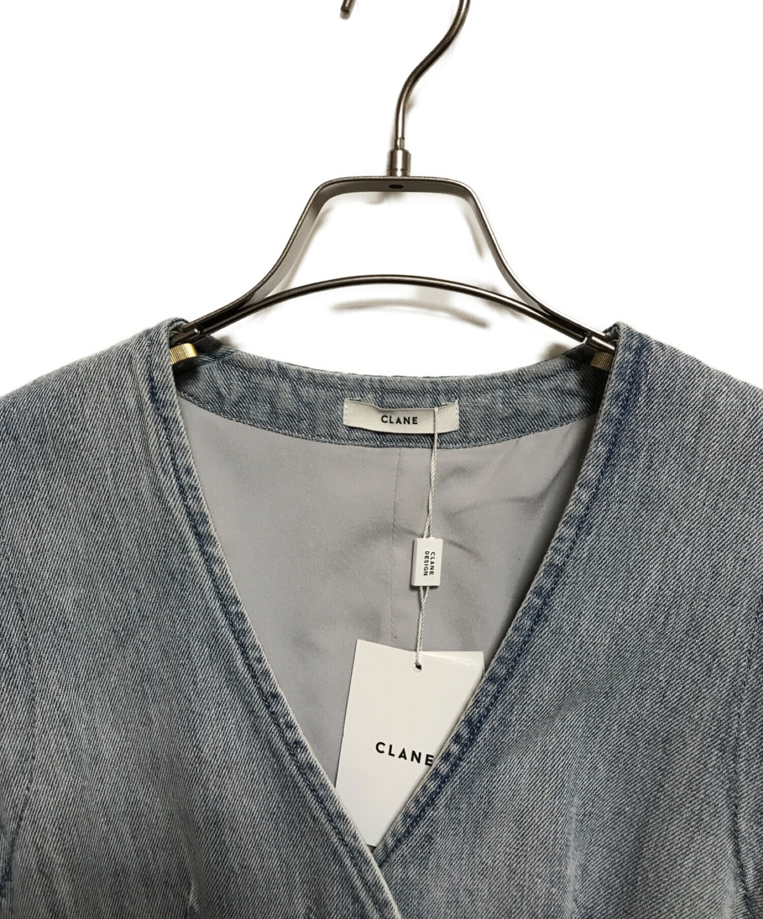 新品タグ付 CLANE PANNIER LINE DENIM BUSTIER-