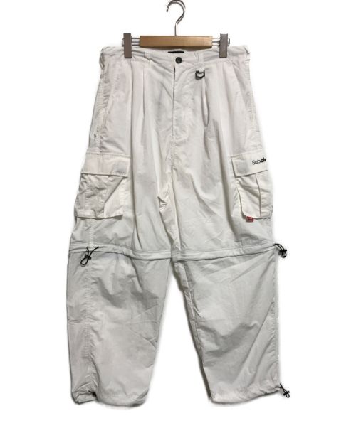 SUBCIETY（サブサエティ）SUBCIETY (サブサエティ) MUTANT CARGO PANTS ホワイト サイズ:Lの古着・服飾アイテム