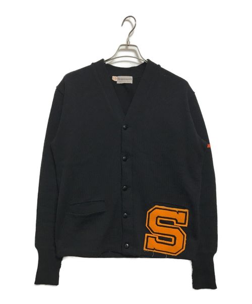 hendersons（ヘンダーソン）hendersons (ヘンダーソン) レタードカーディガン ブラック サイズ:SIZE44の古着・服飾アイテム