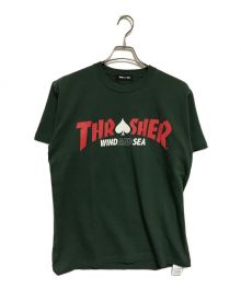 WIND AND SEA×THRASHER（ウィンド アンド シー×スラッシャー）の古着「ロゴプリントTシャツ」｜グリーン