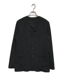 AKM（エーケーエム）の古着「MELANGE TWILL 2WAY NO COLLAR 2B JK」｜ブラック