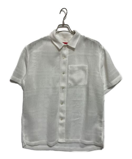 SUPREME（シュプリーム）SUPREME (シュプリーム) Mesh Stripe S/S Shirt ホワイト サイズ:Sの古着・服飾アイテム