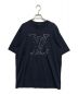 LOUIS VUITTON（ルイ ヴィトン）の古着「LVステッチプリントアンドエンブロイダリーTシャツ」｜ネイビー