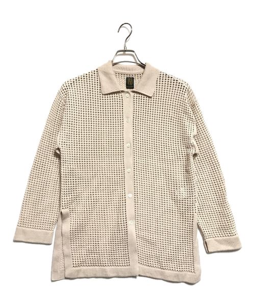 BATONER（バトナ―）BATONER (バトナ―) SUMMER KNIT POLO COLLAR CARDIGAN ベージュ サイズ:1の古着・服飾アイテム