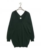 6(ROKU) BEAUTY&YOUTHロク ビューティーアンドユース）の古着「OVER V NECK KNIT」｜グリーン