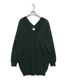 6(ROKU) BEAUTY&YOUTH（ロク ビューティーアンドユース）の古着「OVER V NECK KNIT」｜グリーン