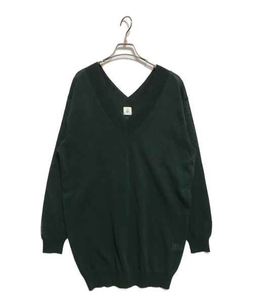 6(ROKU) BEAUTY&YOUTH（ロク ビューティーアンドユース）6(ROKU) BEAUTY&YOUTH (ロク ビューティーアンドユース) OVER V NECK KNIT グリーン サイズ:なし(下記参照)の古着・服飾アイテム