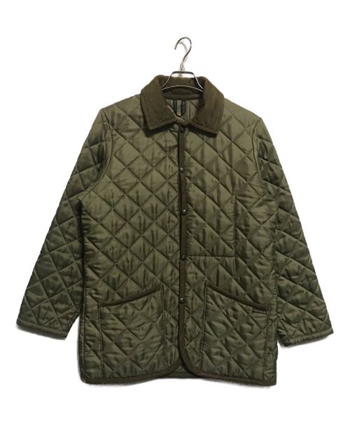 LAVENHAM（ラベンハム）LAVENHAM (ラベンハム) キルティングコート グリーン×ベージュ サイズ:36（下記参照）の古着・服飾アイテム