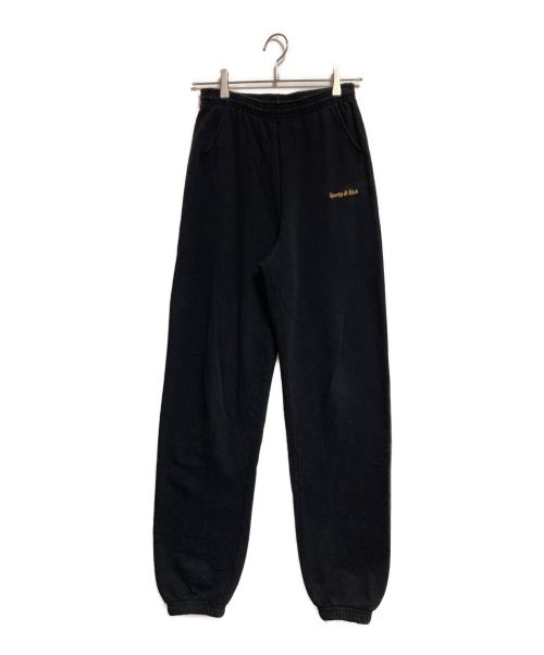 sporty&rich（スポーティー＆リッチ）sporty&rich (スポーティー＆リッチ) CLASSIC LOGO SWEATPANTS ブラック サイズ:XSの古着・服飾アイテム