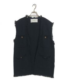 ADAWAS（アダワス）の古着「SUMMER TWEED KNIT VEST」｜ネイビー