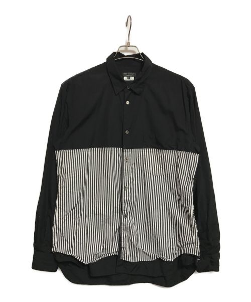 COMME des GARCONS HOMME PLUS（コムデギャルソンオムプリュス）COMME des GARCONS HOMME PLUS (コムデギャルソンオムプリュス) 切替シャツ ブラック×ホワイト サイズ:Lの古着・服飾アイテム